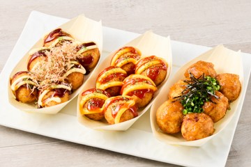 たこ焼きの3種盛り